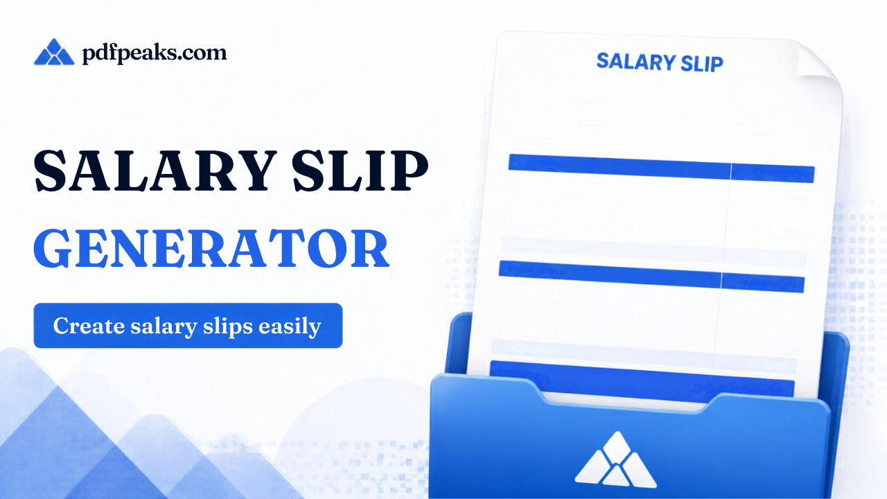 Salary Slip Format for Pakistan (Free Generator) | PdfPeaks